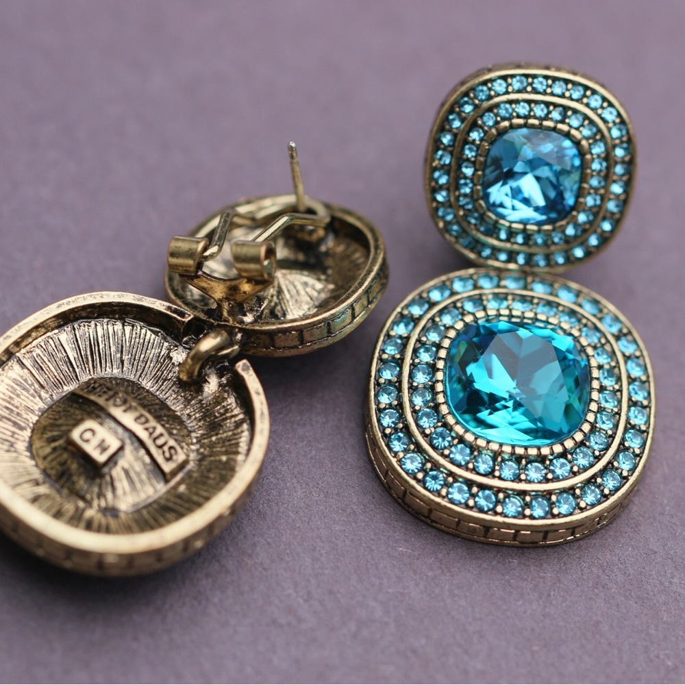 Heidi Daus Crystal Drop Earrings - Picture 2 of 3